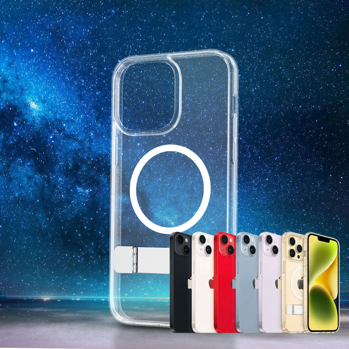 MagSafe対応 iPhone 14 Plus クリアケース 耐衝撃 スタンド シェル 背面クリア 携帯ケース 14プラス クリア アイフォーン14Plus スリム 軽量 iPhoneカバー | ブランド登録なし | 10