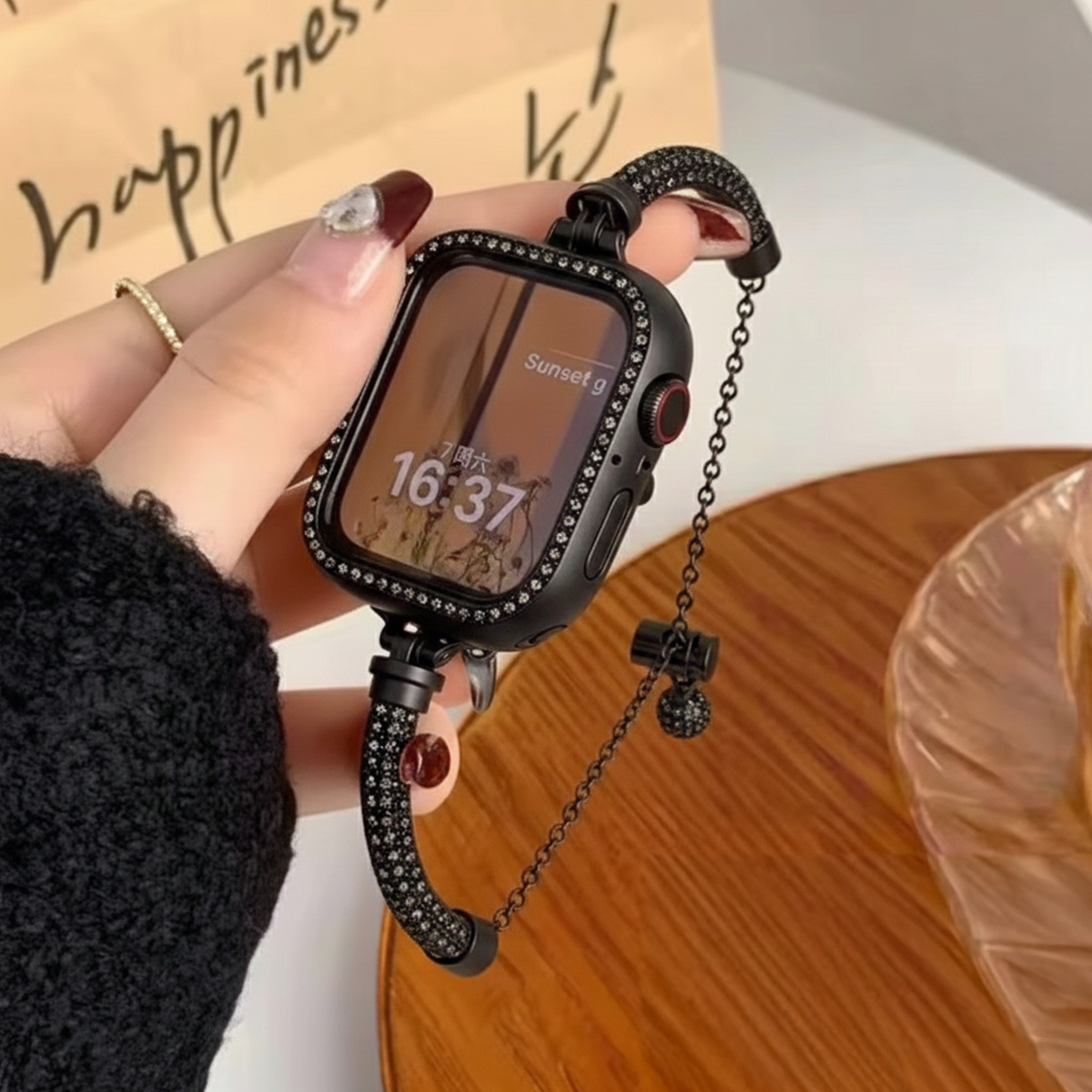 AppleWatchバンド 女性 キラキラ 11/10/9/8 ベルト 42/45mm ケース ラインストーン 工具不要 チェーン | ブランド登録なし | 15