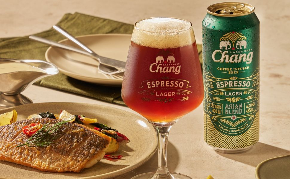 Chang（チャーン） エスプレッソ ラガー ビール 490ml 12本 缶 タイ