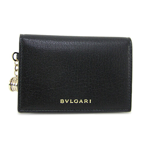 ブルガリ カードケース ビーゼロワン グレインカーフレザー 折り財布 ブラック BVLGARI（ブルガリ） 完売御礼 ユニセックス カードケース ビー