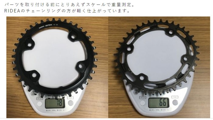 新品)RIDEA (ライデア) ROAD INNER POWER RING TiN Grey 34T