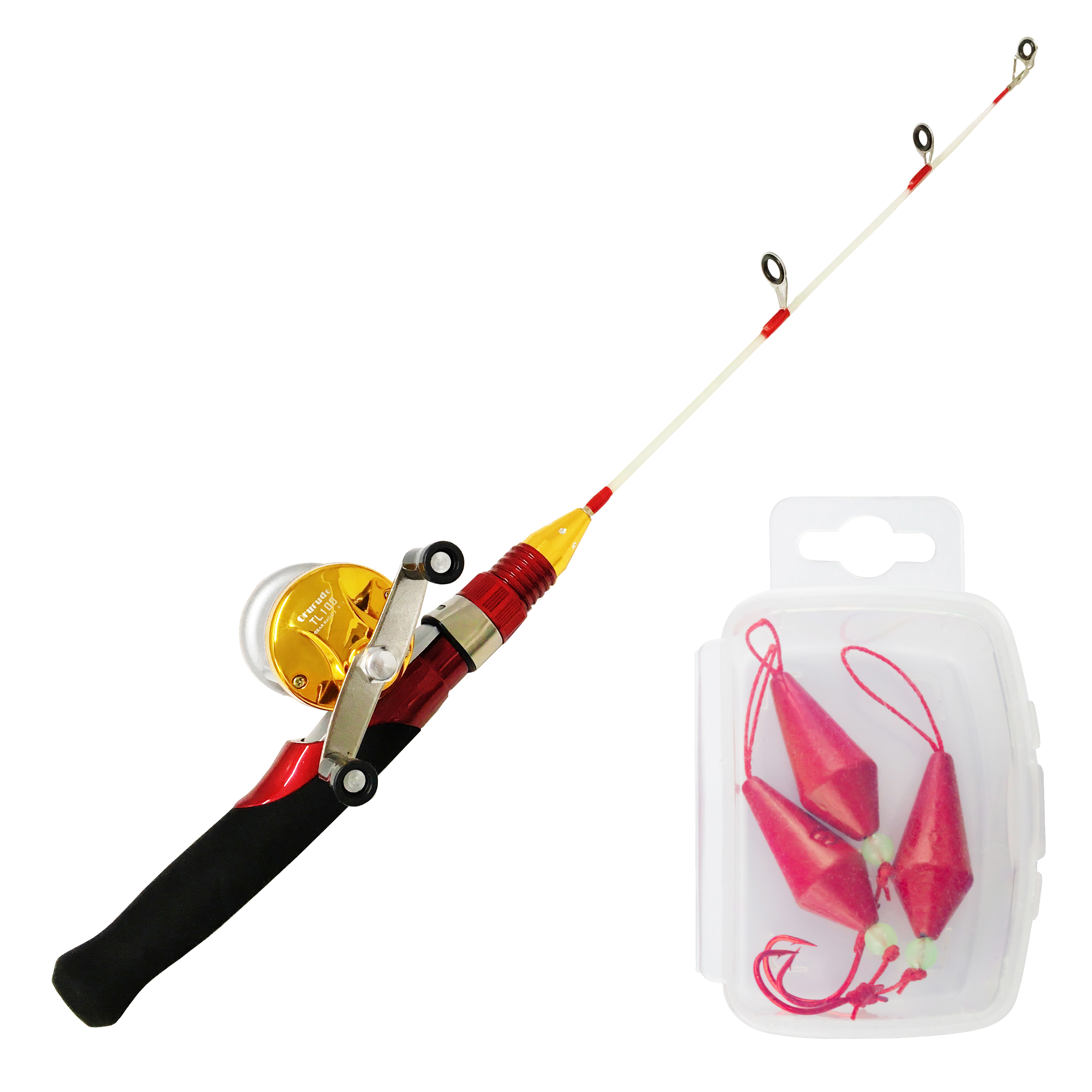 オルルド釣具 ロッド 並継式 ロッド＆リールセット テトルドX＆ミニ両