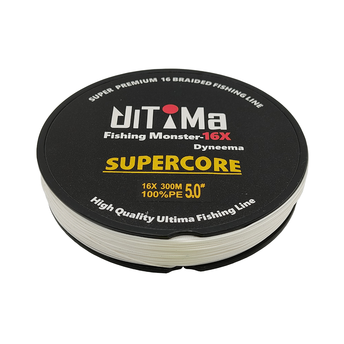 PEライン 16本編み 16X 300m ホワイト FishingMonster SuperCore PEライン 16本編み 16X 300m ホワイト FishingMonster SuperCore