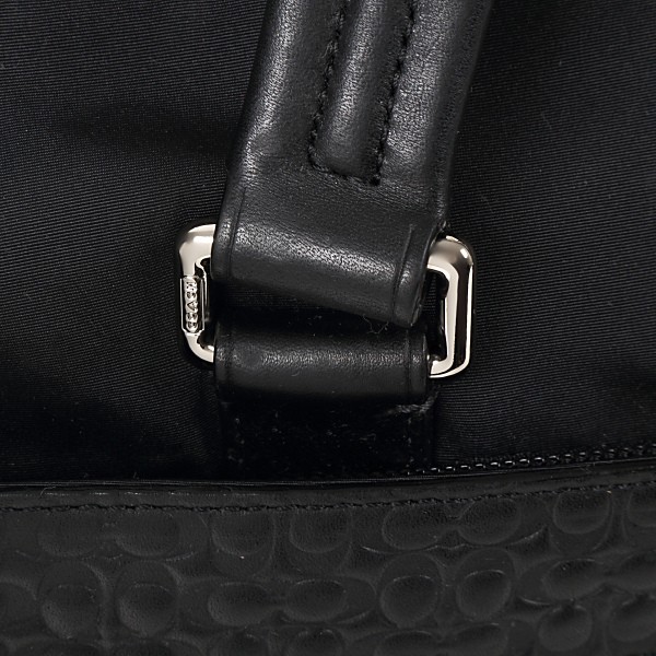 COACH コーチ ビジネスバッグ美品 ミニシグネチャー柄 F70596 黒