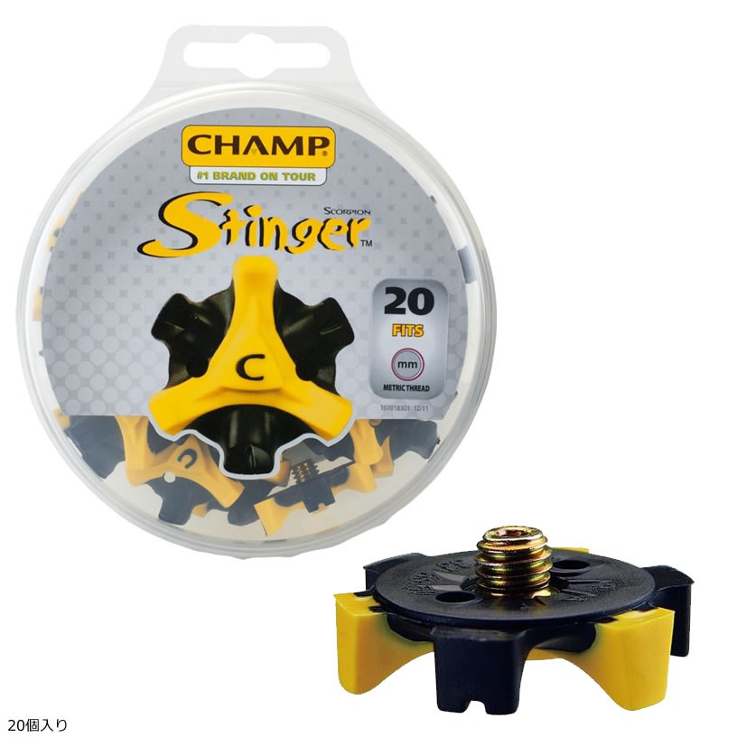 送料無料 ゴルフシューズ 20個入り CHAMP S-87 ゴルフ用品 スティンガー3 スパイク鋲 ミリ 国産シューズ用 激安格安割引情報満載  スパイク鋲