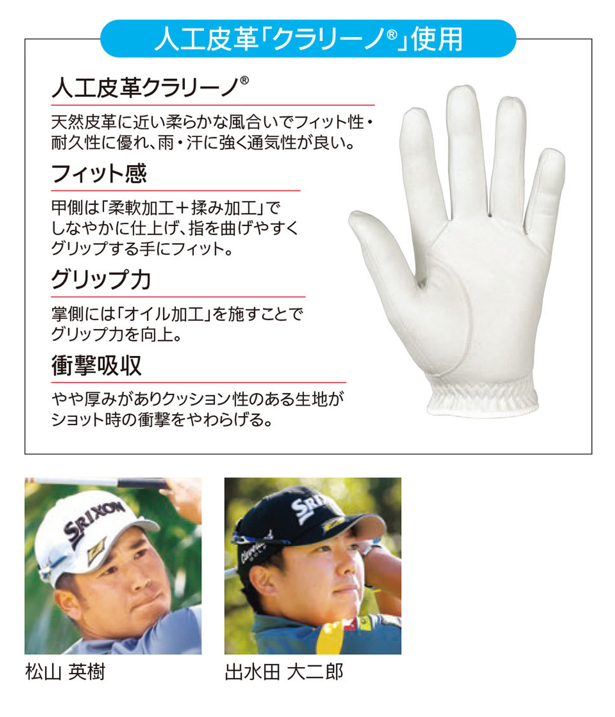 SRIXON スリクソン メンズ グローブ PRO SERIES 左手用 ホワイト GGG