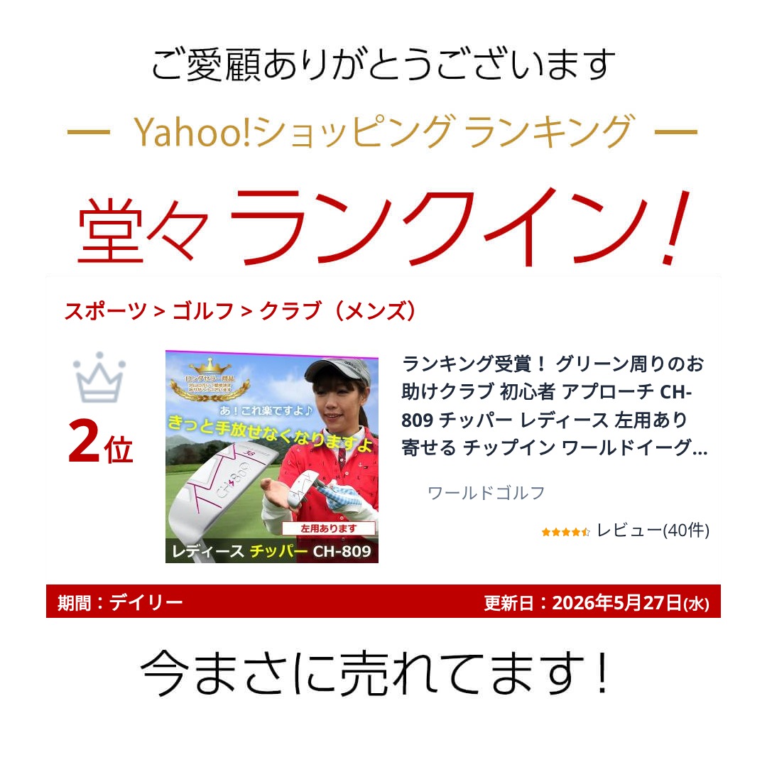 WORLD EAGLE ランキング受賞！ グリーン周りのお助けクラブ 初心者