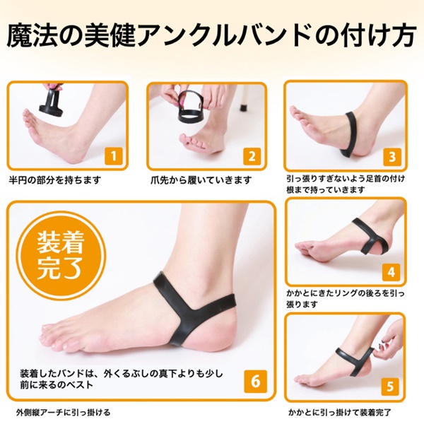 アンクルバンド 足首用 サポーター 両足用 スポーツ ウェア 補正 肩こり 腰痛 膝の痛み 男女兼用 左右兼用 日常用 ABAND