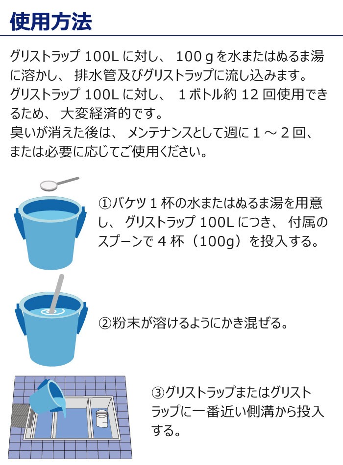 グリストラップ 即効 強力 消臭剤 酵素 強化タイプ グリストバブル