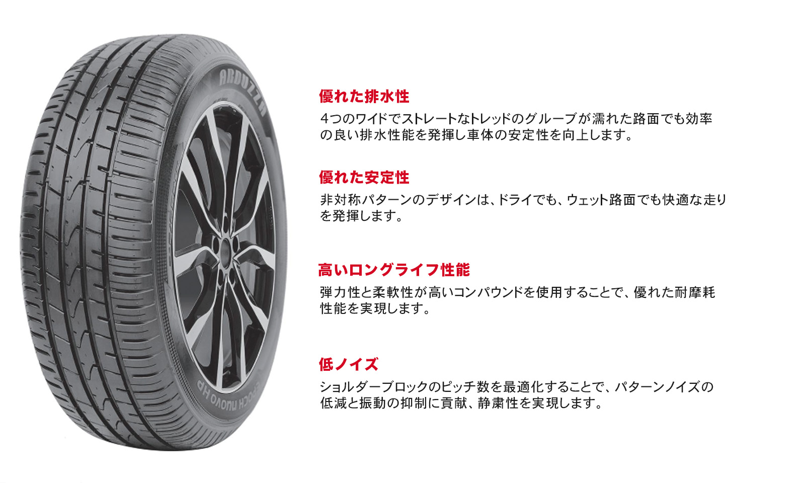 ARDUZZA（アドゥザー） 4本セット 215/65R16 98V ARDUZZA EPOCH NUOVO