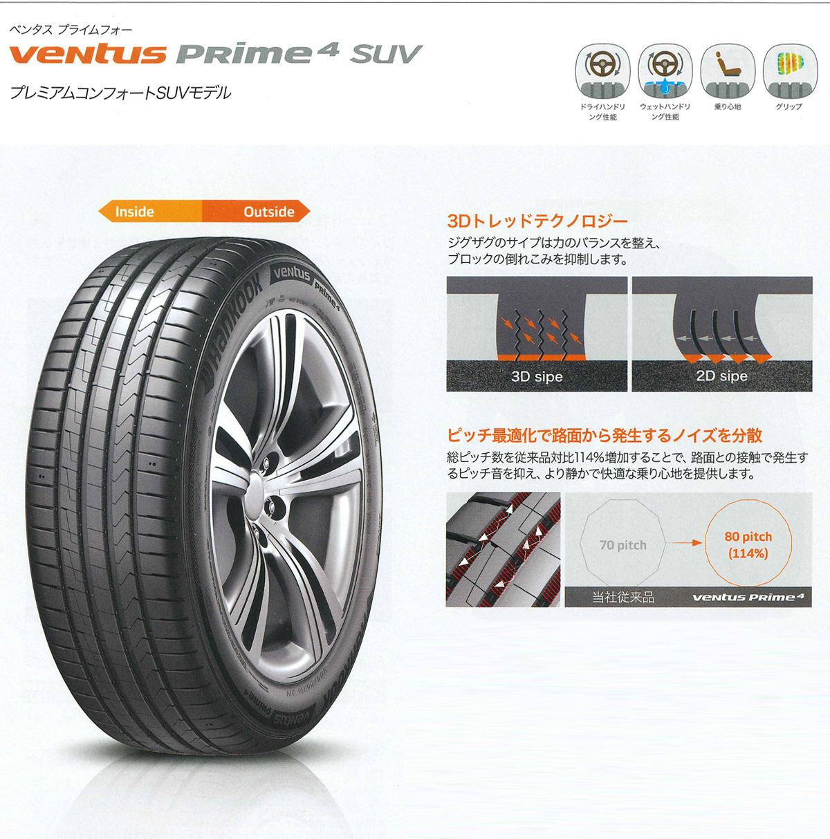 送料無料 2024年製 225/55R19 99V ハンコック Ventus Prime4 SUV K135A 