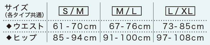 サイズ目安表