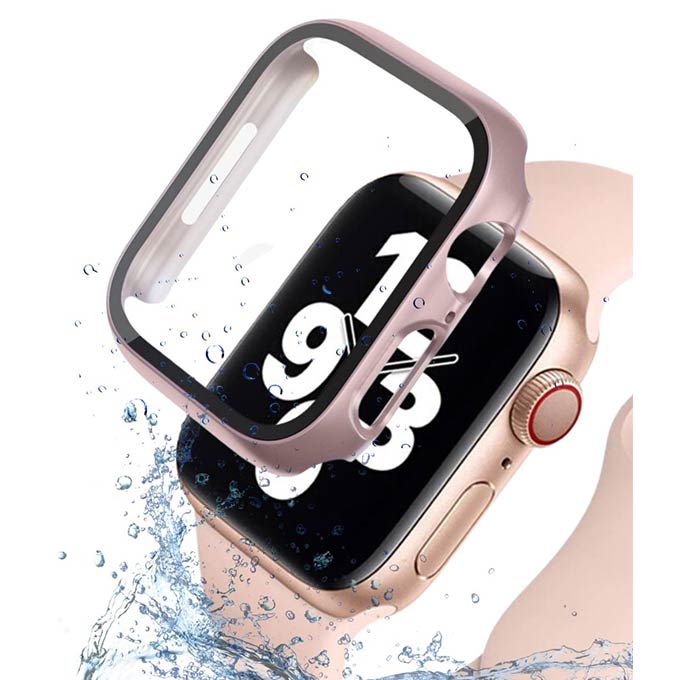 アップルウォッチ カバー apple watch アップルウォッチカバー ケース 8 se 45mm 44mm 全面保護 9Hガラス 生活防水 アップルウォッチse｜worldwatch｜07