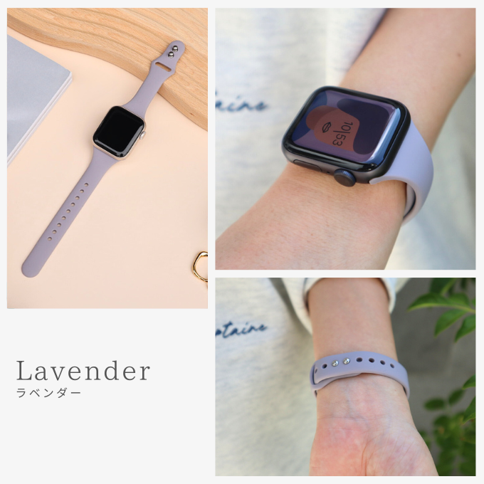 アップルウォッチ バンド apple watch band ベルト 女性 シリコン スリムラバー おしゃれ 全機種対応