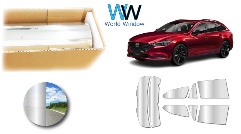ミラータイプフィルム マツダ6 (GJ系) カット済みカーフィルム リアセット | 