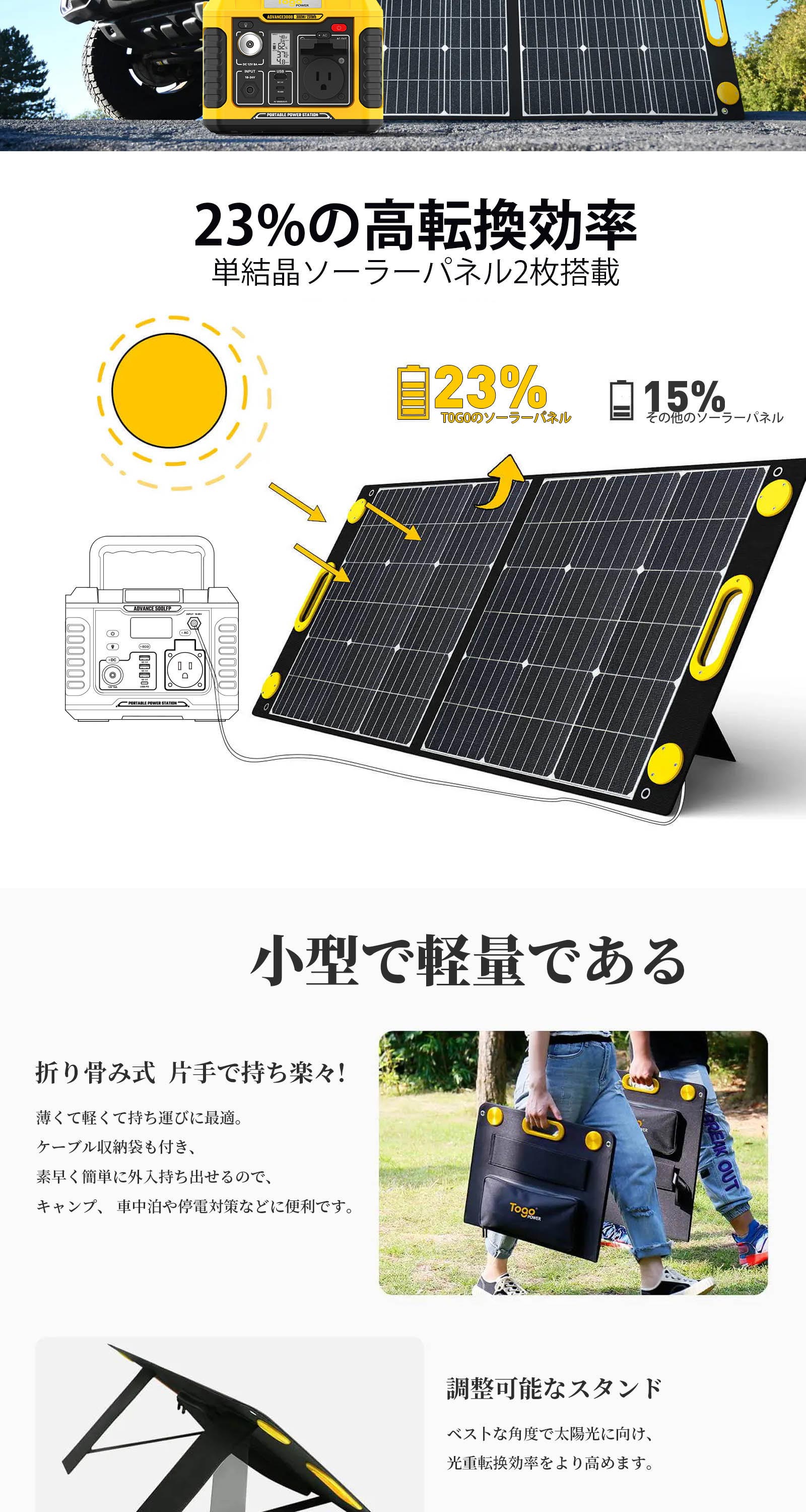 大*助様 ポータブル電源とソーラーパネルセット 綺麗　停電時やアウトドアに最適・ 2点セット ポータブル電源 大容量 300W ソーラーパネル 100w 1枚