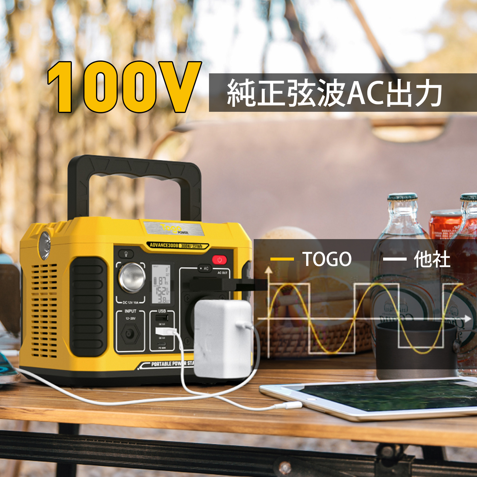 ポータブル電源 大容量 300W 231Wh / 62400mAh 蓄電池 家庭用 発電機 車中泊 キャンプ アウトドア 防災グッズ PSE認証済 :  togopower-350 : AINOHOT アウトドア専門店 - 通販 - Yahoo!ショッピング