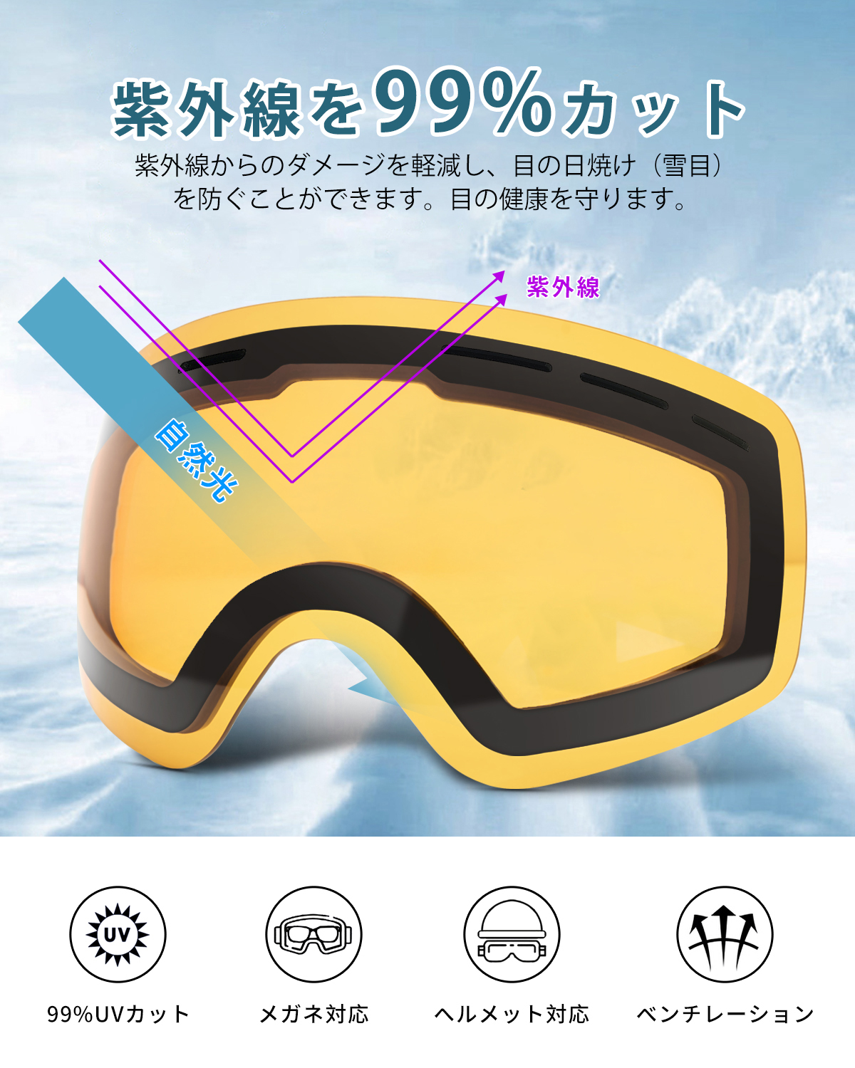 マグネット式 高性能 スノーボード スキー ゴーグル スノーゴーグル