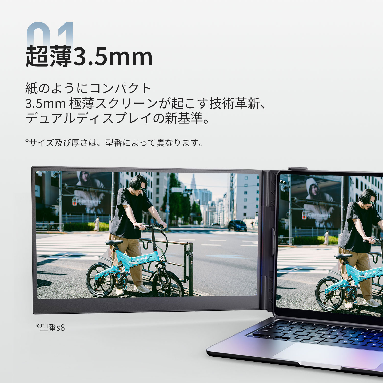 デュアルモニター　デュアルディスプレイ　14インチ フルHD Amazon.co.jp: 14インチ デュアルディスプレイ【3画面作業 簡単に接続