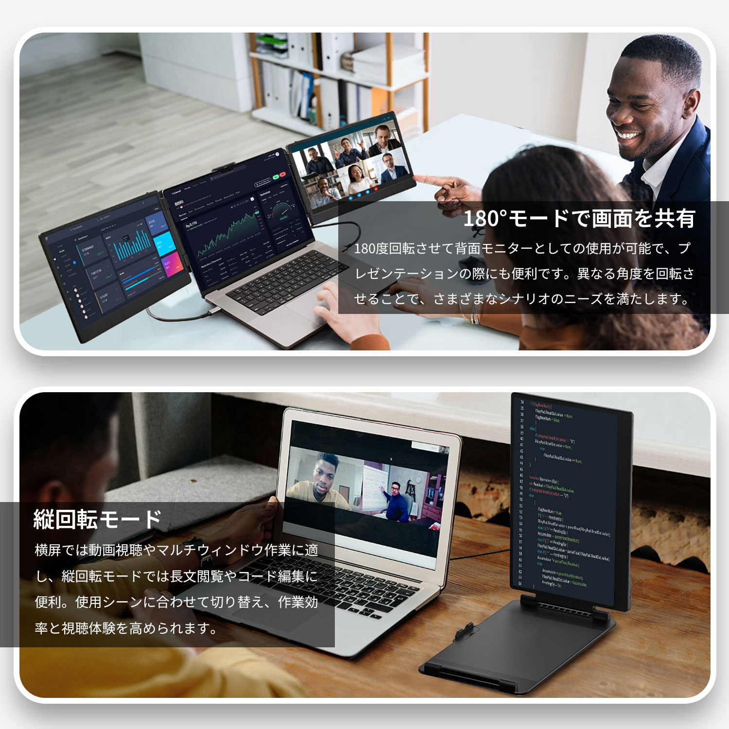 デュアルモニター モバイルモニター 14インチ【軽量650g 超薄型0.3cm