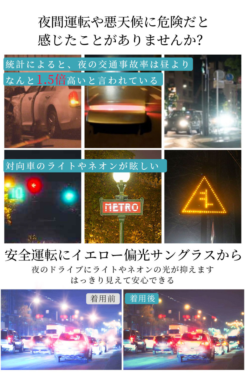 運転 サングラス オファー 雨の日 偏光