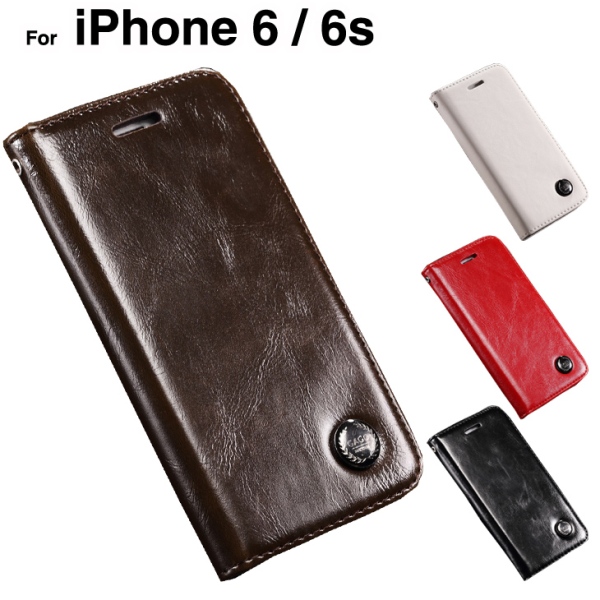スマホケース iPhone6s ケース iPhone6 ケース 手帳型 耐衝撃 アイフォン6s ケース アイホン6ケース 手帳型 携帯カバー シンプル カード収納可 L-105-1