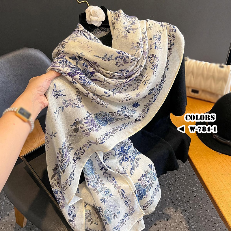 大判ストール 花柄 レディース 大判 マフラー...の詳細画像1