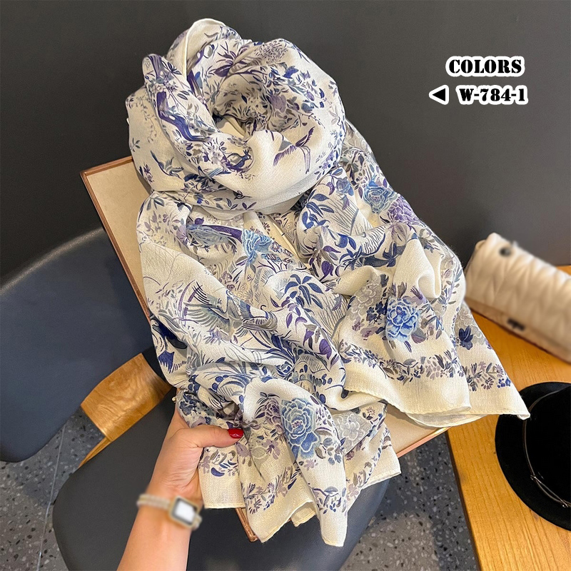 大判ストール 花柄 レディース 大判 マフラー...の詳細画像2