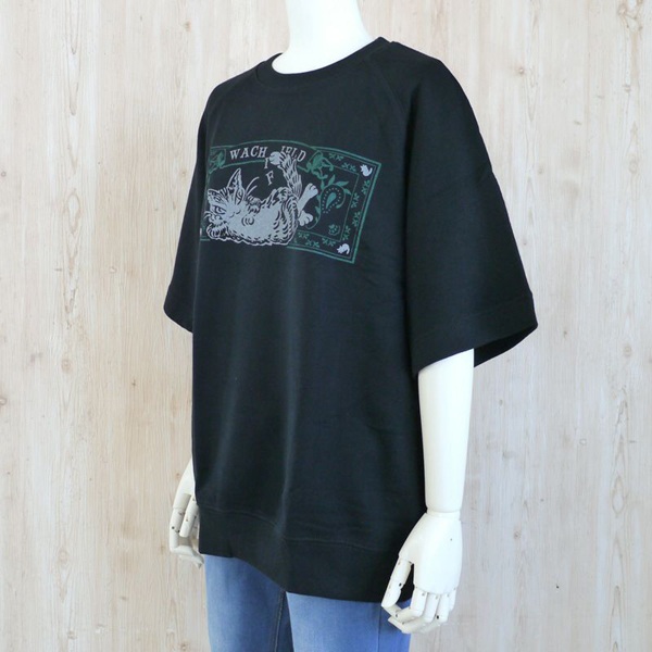 ラグランリラックス7分袖　Ｆ　傘　黒　 わちふぃーるど ダヤン Tシャツ ラグランリラックス7分袖 M 傘 白 わちふぃーるど ダヤン T