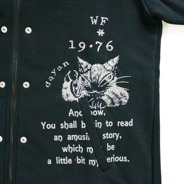 わちふぃーるど（WachiField） 猫耳ボアマフカーデJK F ロゴ 黒 わ