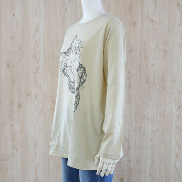 祝開店！大放出セール開催中 小麦 にゃんキュー L 長袖T わちふぃーるど Tシャツ ダヤン トップス