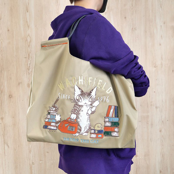 わちふぃーるどダヤン FC刺繍トートバッグ 旅するBABY・ベージュ fit=scale-down,w=1200