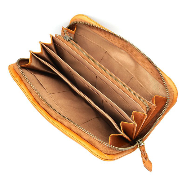 わちふぃーるど（WachiField） やわらかD長財布 茶 ダヤン 財布 : わ