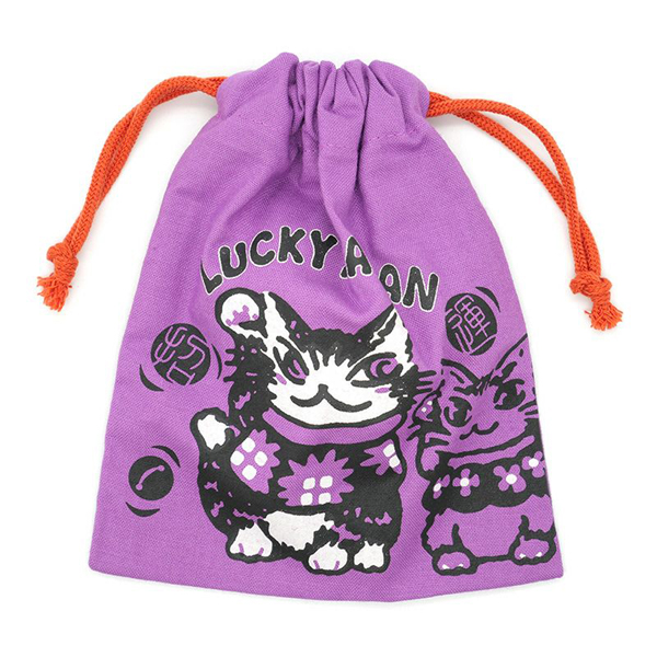 128-2 JNo.1289 ダヤン 巾着? わちふぃーるど（WachiField） いつでも招運巾着 ダヤン・紫 わちふぃ