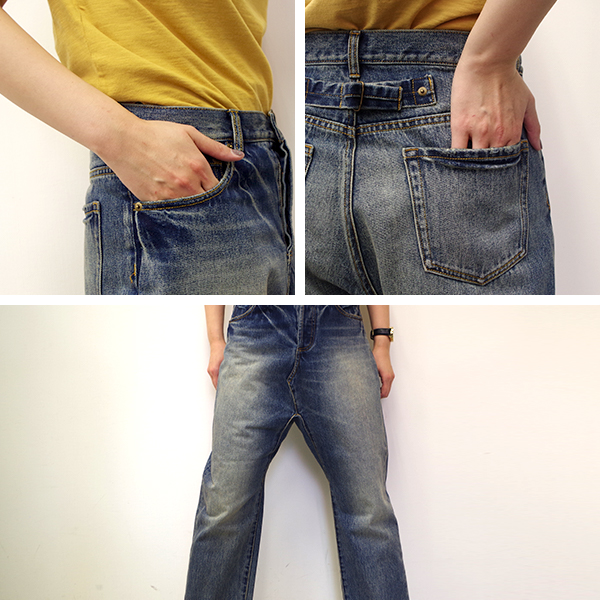 デニムパンツ サルエルパンツ オシャレ 青 紺 オフホワイト |  | 08