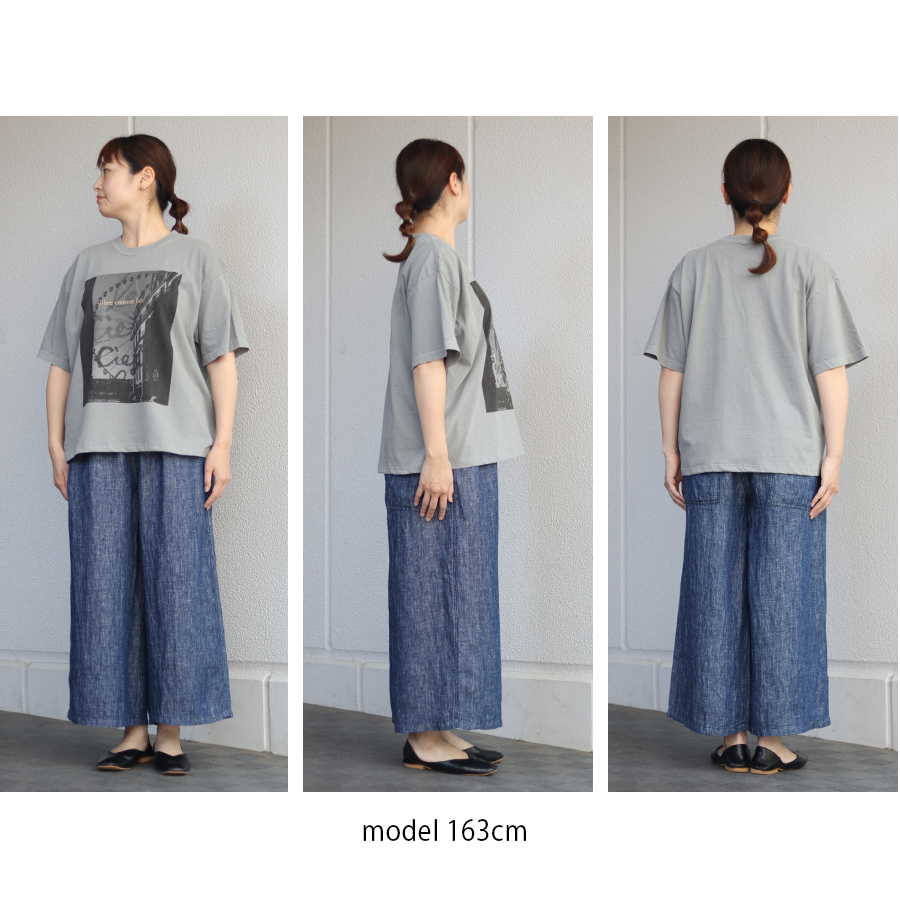 リネン ワイドパンツ ichi イチ 麻100％ : W Pocket - 通販