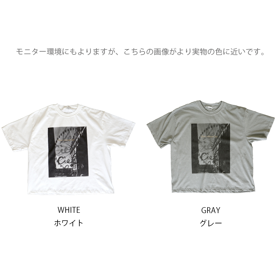 コットンTシャツ ピグメント 観覧車【ICHI／イチ】 : W Pocket