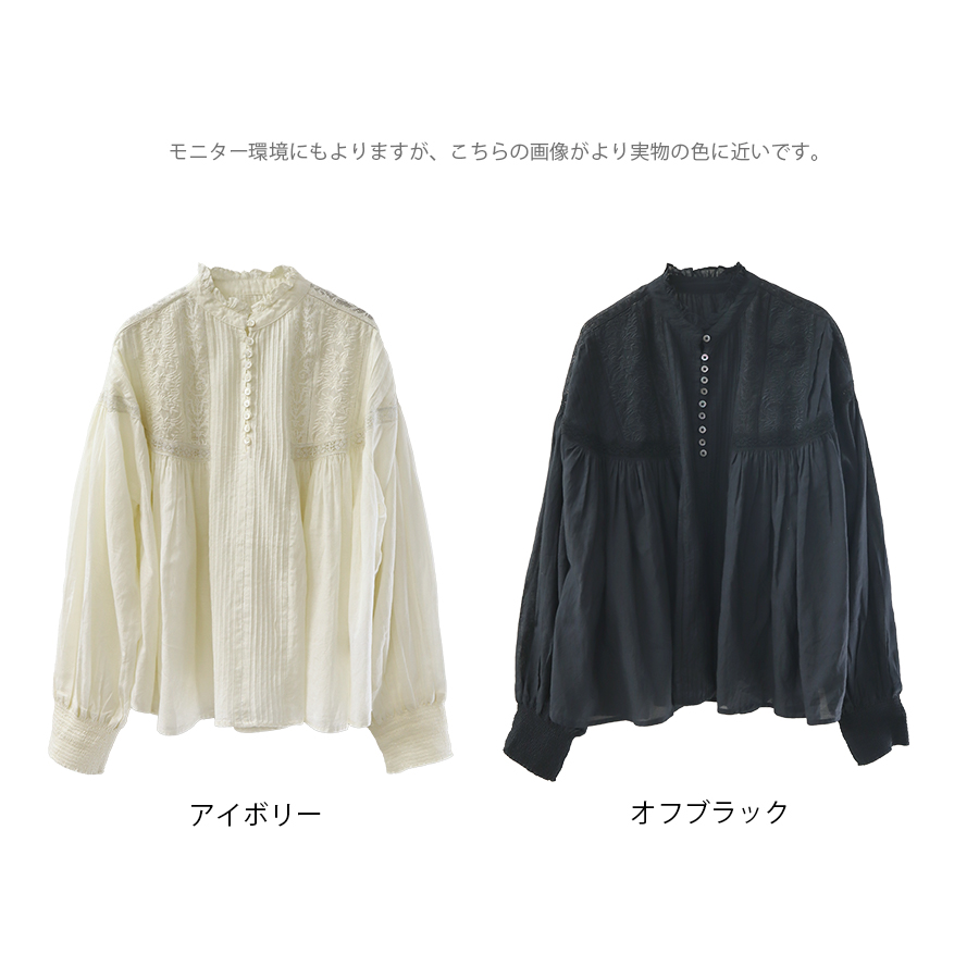【福袋セール】の商品 Fanaka ヴィンテージレースブラウス コットン W : レーヨン トップス