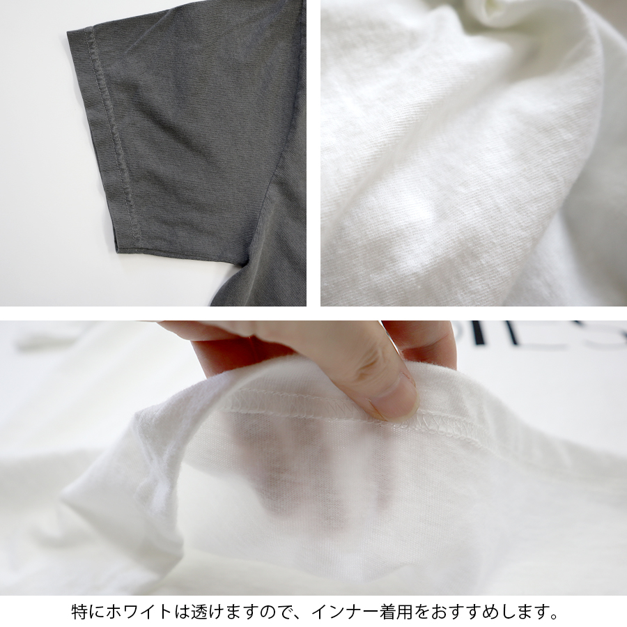 コットンピグメントTシャツ　PETITES　JOIES 【ICHI／イチ】ロゴT 半袖 五分袖 |  | 07