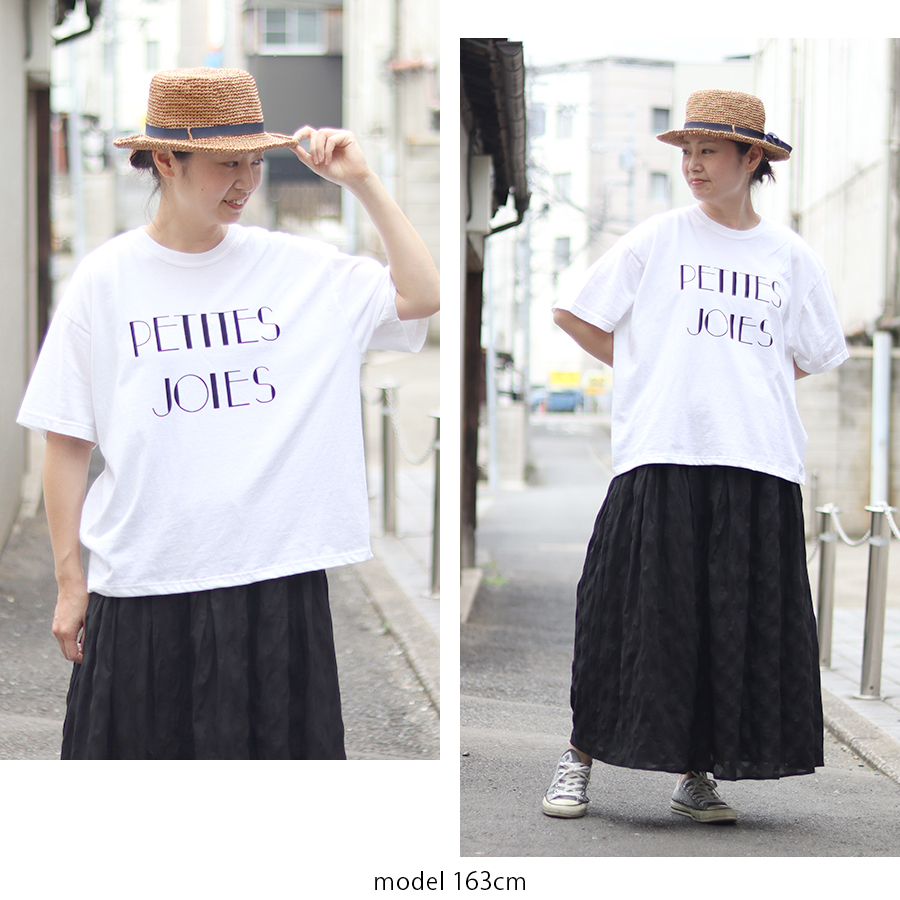 コットンピグメントTシャツ　PETITES　JOIES 【ICHI／イチ】ロゴT 半袖 五分袖 |  | 08