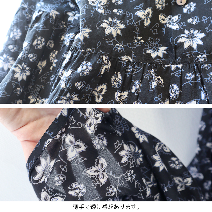 花柄半袖インド綿ワンピース 【Little Market】インド綿 100 ワンピース レディース 涼しい 夏 |  | 08