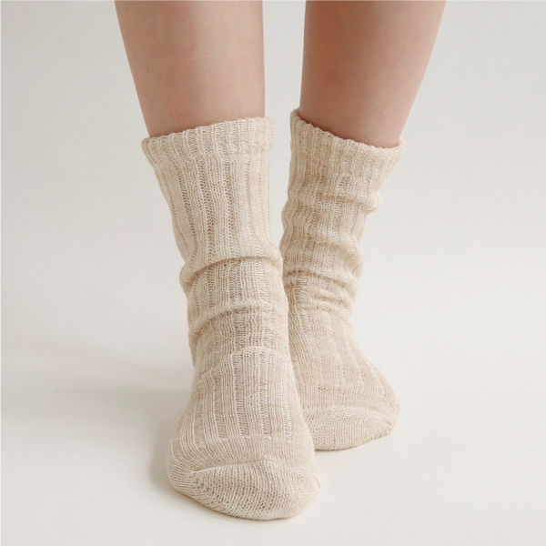 シルク&リネン二重編みソックス ciel serein |  | 05