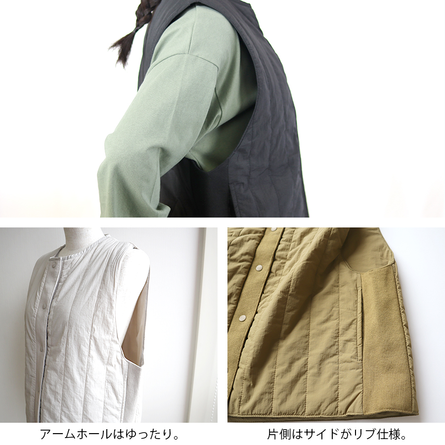 撥水中綿リバーシブルベスト 【M.M.O.】 : W Pocket - 通販 - Yahoo