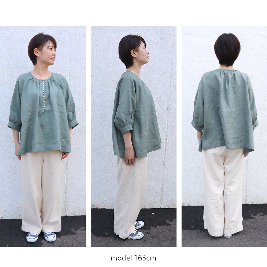 多ボタンギャザーブラウス【08mab／ゼロハチマブ】 : W Pocket - 通販
