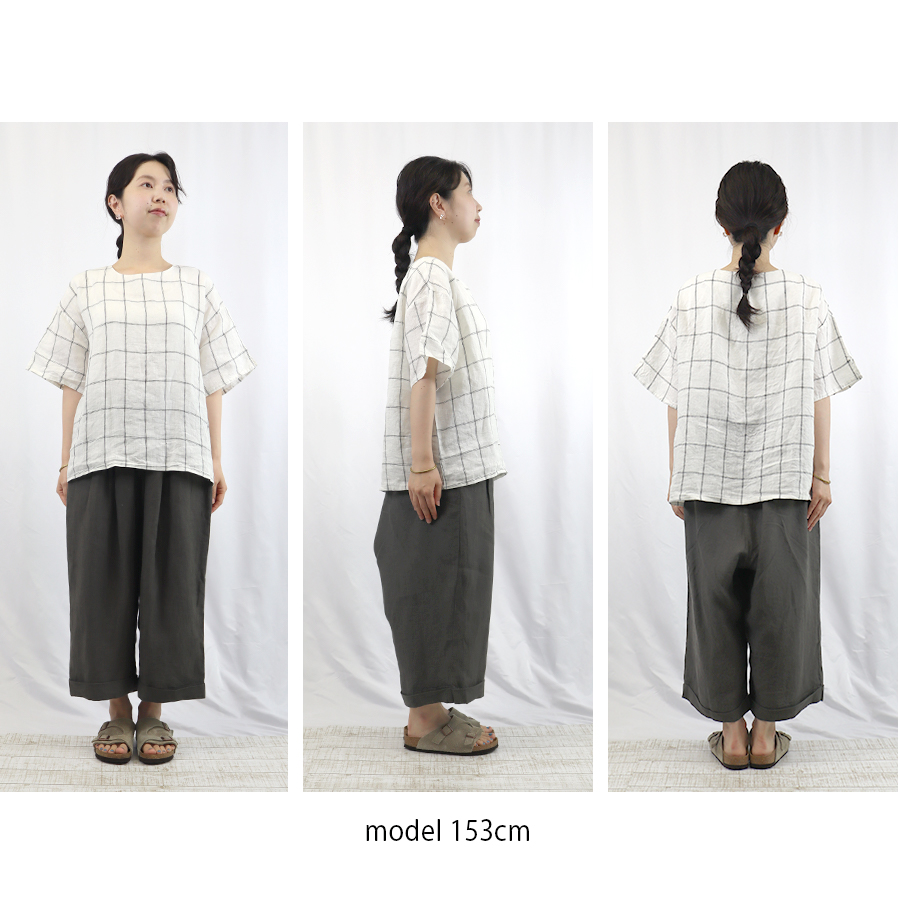 14番手リネン袖スリットブラウス 08Mab 14番手リネン袖スリットブラウス 08Mab : W Pocket - 通販
