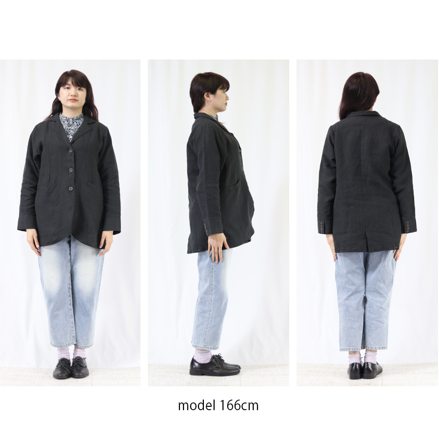 9番手リネンテーラードジャケット 08mab 麻100％ レディース 春 |  | 10