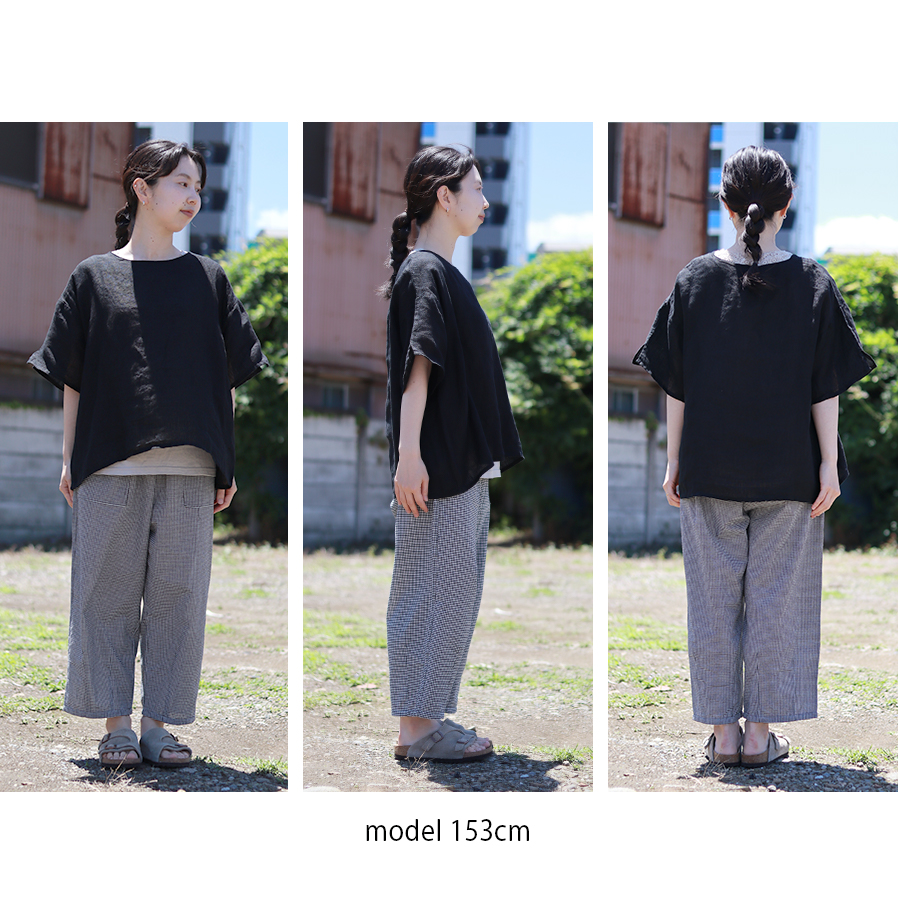 リネンシャンブレー袖スリットブラウス 08Mab リネンシャンブレー袖スリットブラウス 08Mab : W Pocket - 通販