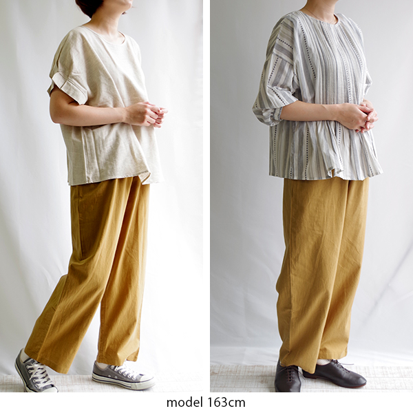 綿麻スラブコクーンパンツ【m.m.o.】 |  | 02