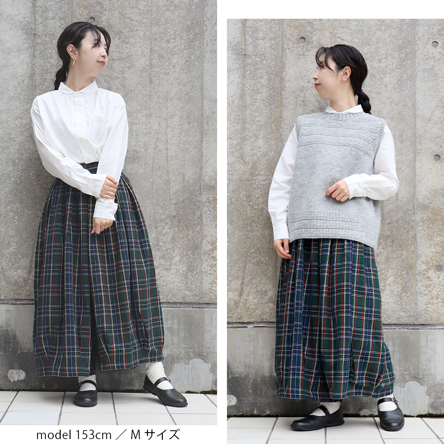 バルーンパンツ 綿タータンチェックD3057【Dgy】 : W Pocket - 通販