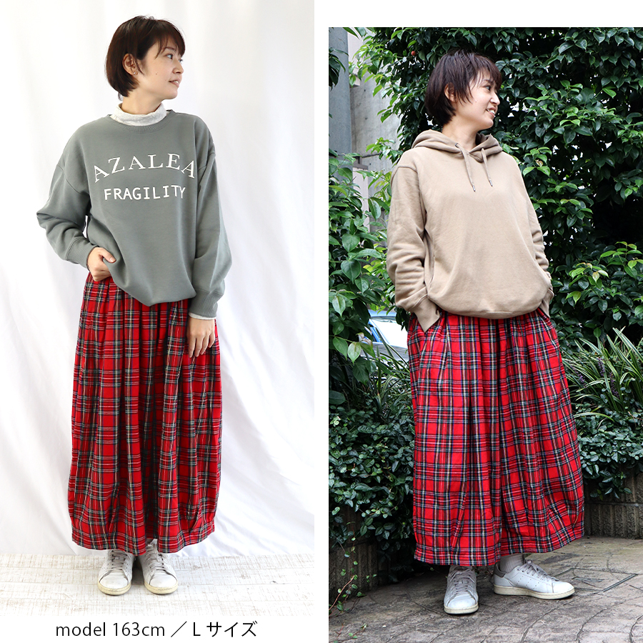 バルーンパンツ 綿タータンチェックD3057【Dgy】 : W Pocket - 通販